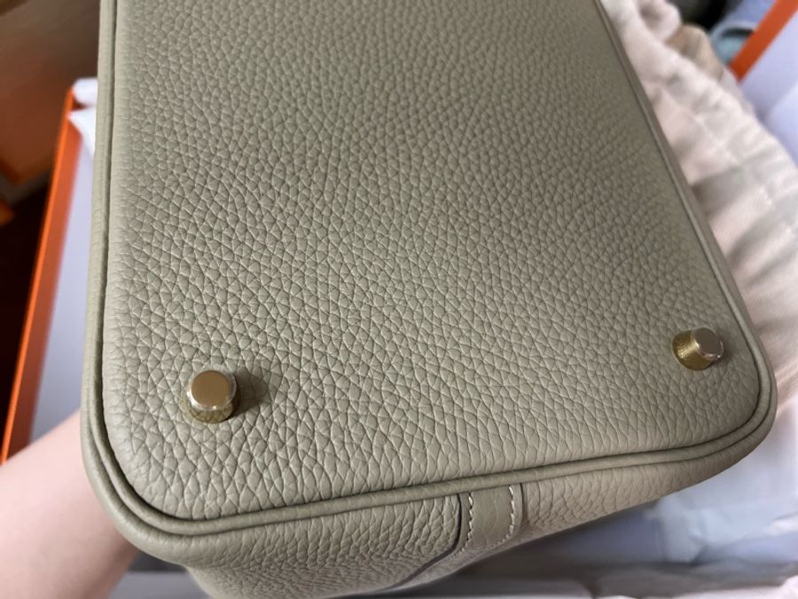 愛馬仕 Hermes Picotin 22 鼠尾草綠 金扣 可議價-10