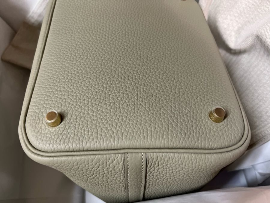愛馬仕 Hermes Picotin 22 鼠尾草綠 金扣 可議價-11