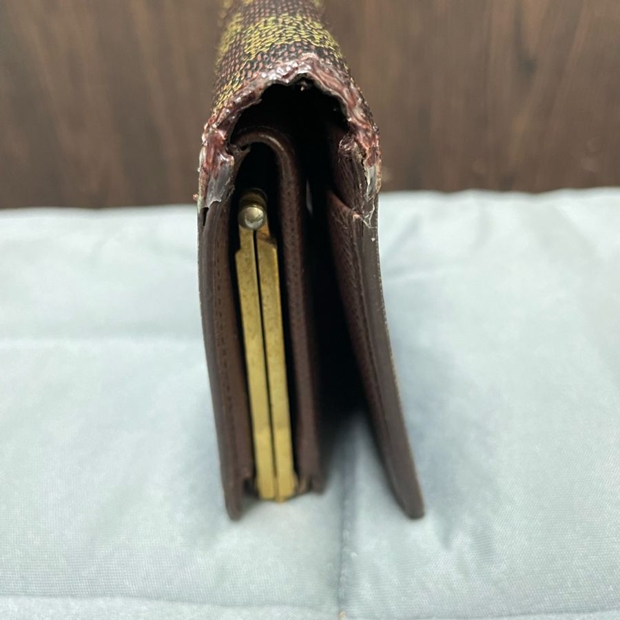 Lv經典法式棋盤格紋扣式零錢中夾-13