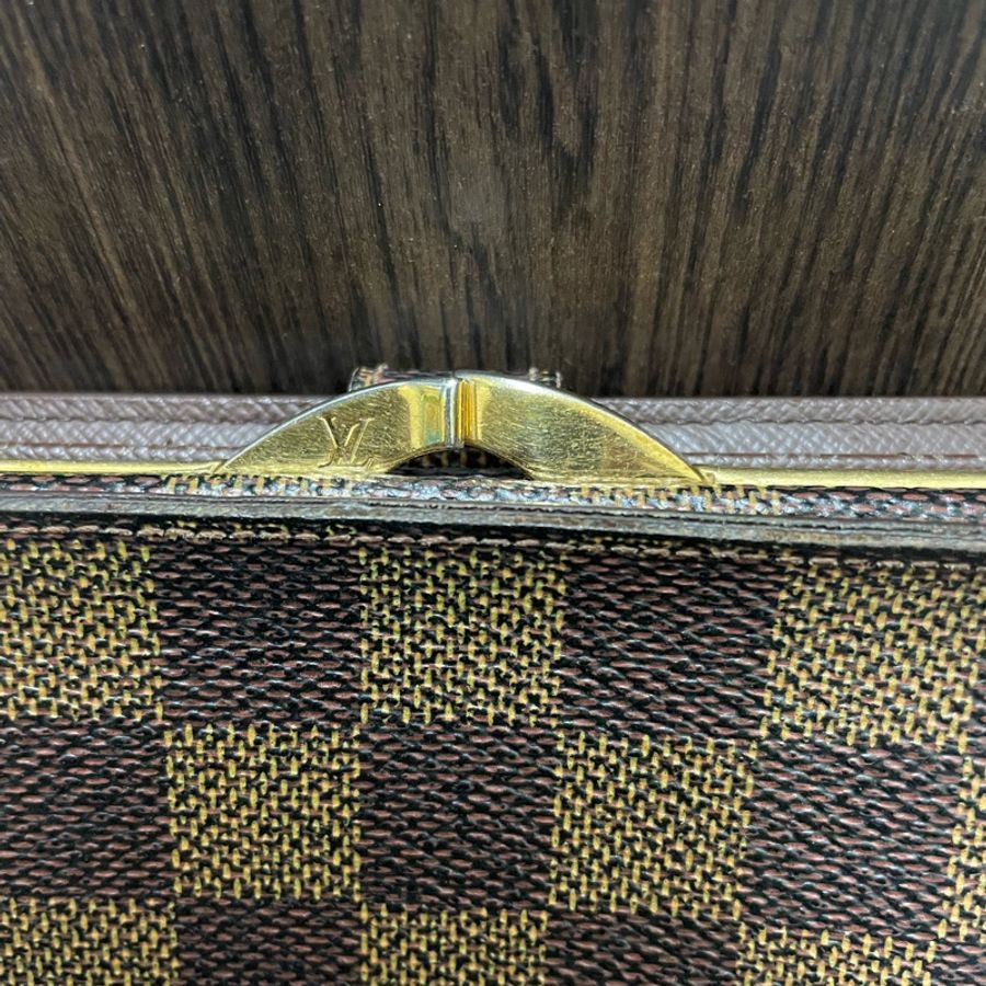 Lv經典法式棋盤格紋扣式零錢中夾-19