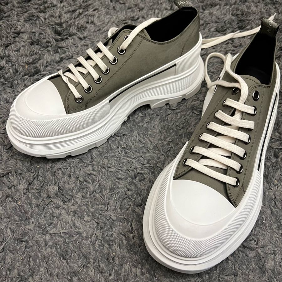 (已售出)Alexander McQueen 厚底休閒鞋 Tread Slick (大地綠)-5