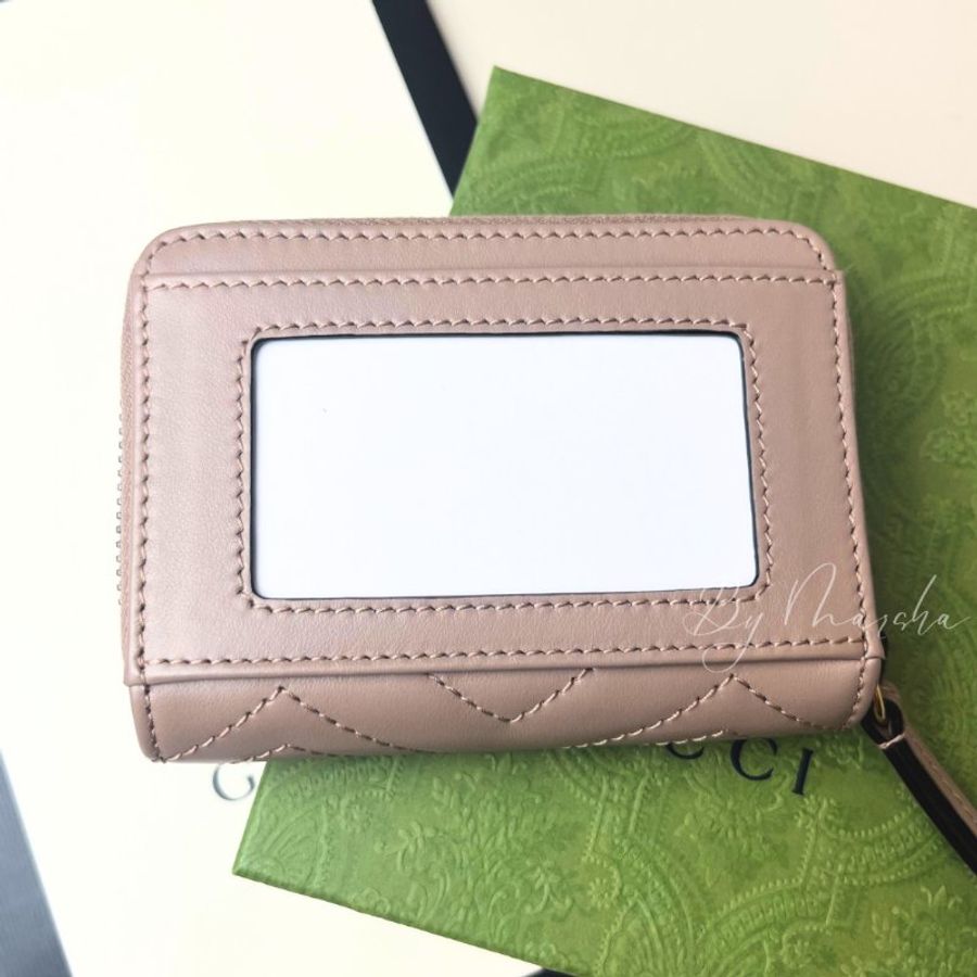 GUCCI GG MARMONT 絎縫拉鍊零錢卡包（671772 DTDHT）-6