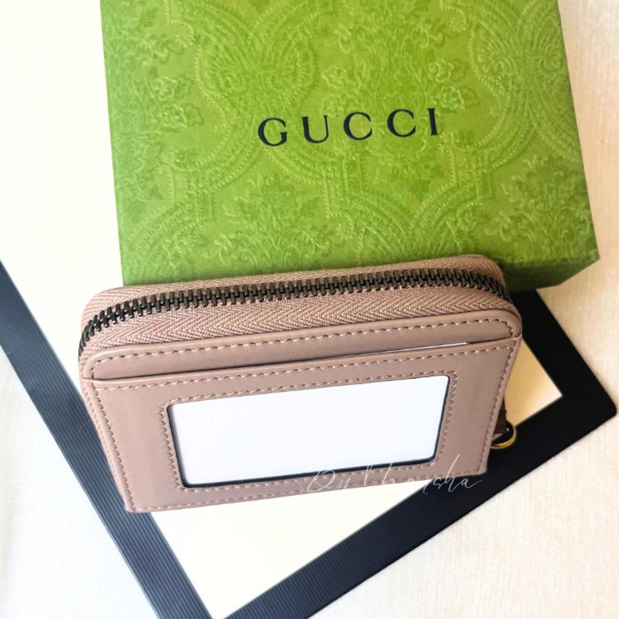 GUCCI GG MARMONT 絎縫拉鍊零錢卡包（671772 DTDHT）-7