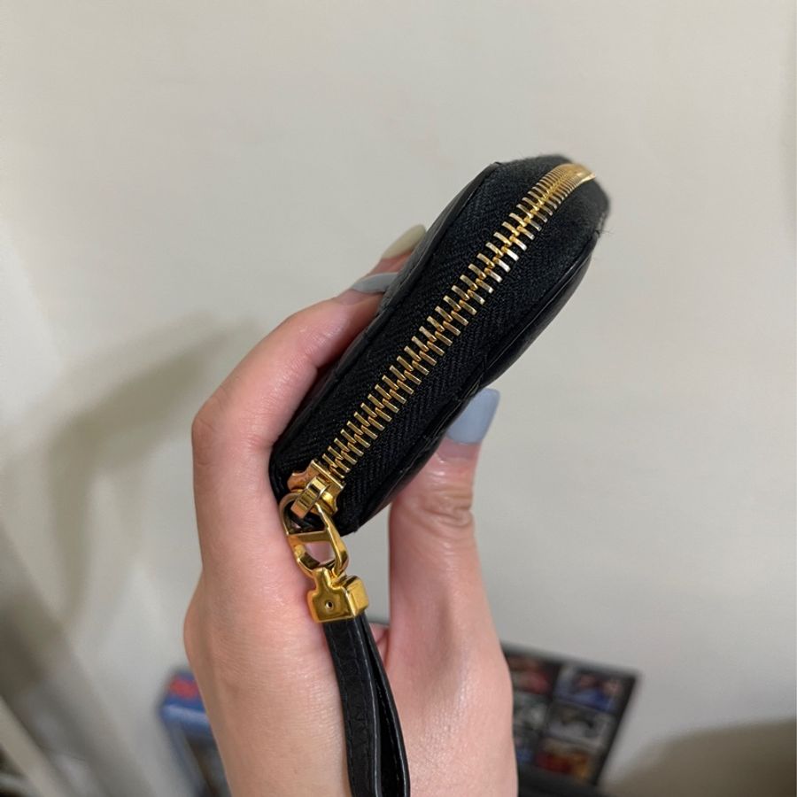 DIOR Caro新款柔軟小牛皮Cannage 藤格紋圖案縫線 卡片零錢包-12