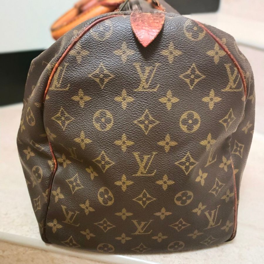 LV 經典原花50公分 Keepall 無揹帶款旅行包-5