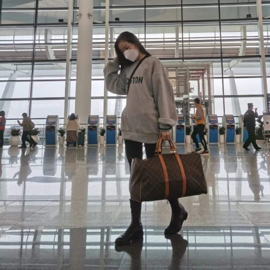 LV 經典原花50公分 Keepall 無揹帶款旅行包-15