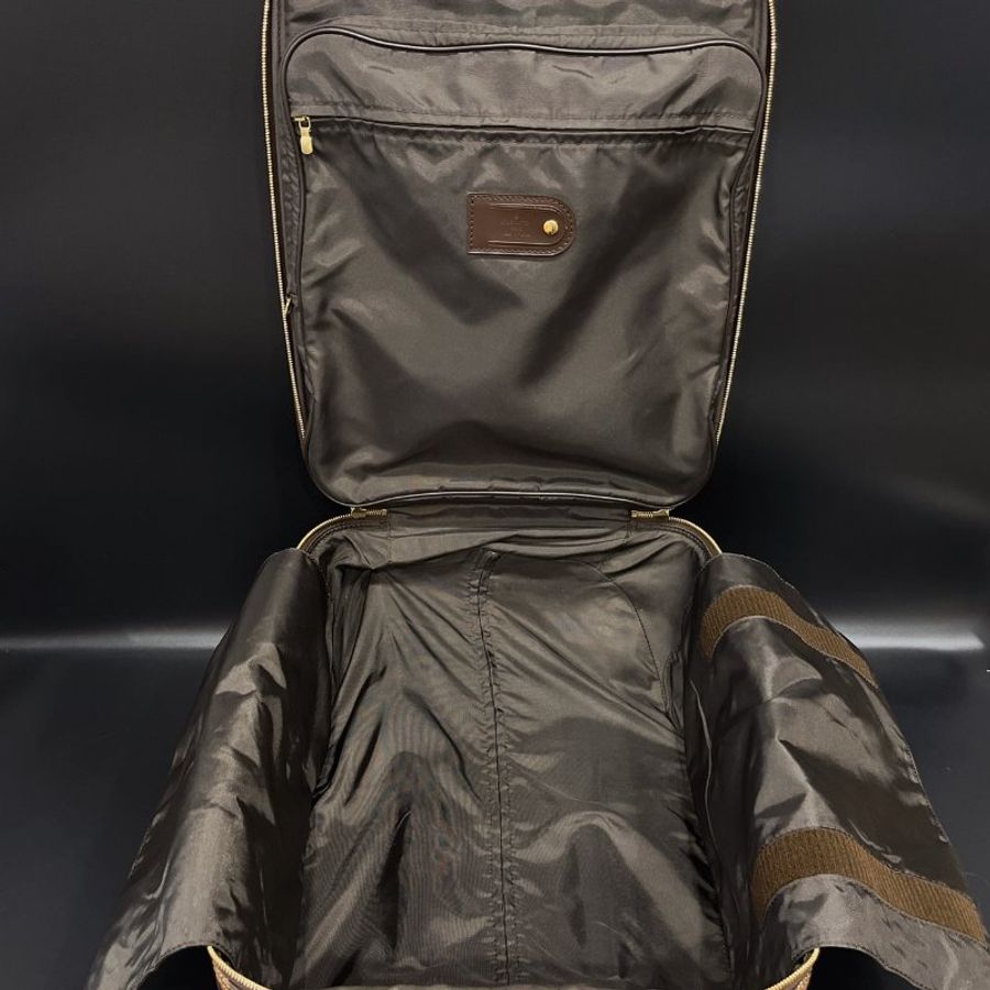 Louis Vuitton LV 咖啡色棋盤格 2輪 拖拉式 手提行李箱/登機箱-8
