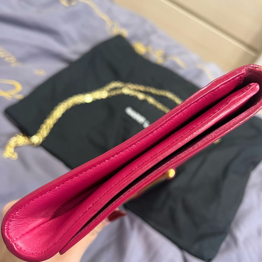 YSL桃色晚宴包手拿包-31