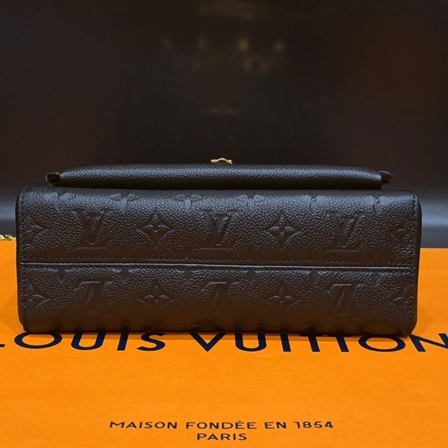 Louis Vuitton LV 黑色 全皮壓紋 金釦 VAVIN鍊包/斜背包/肩背包M44151-6
