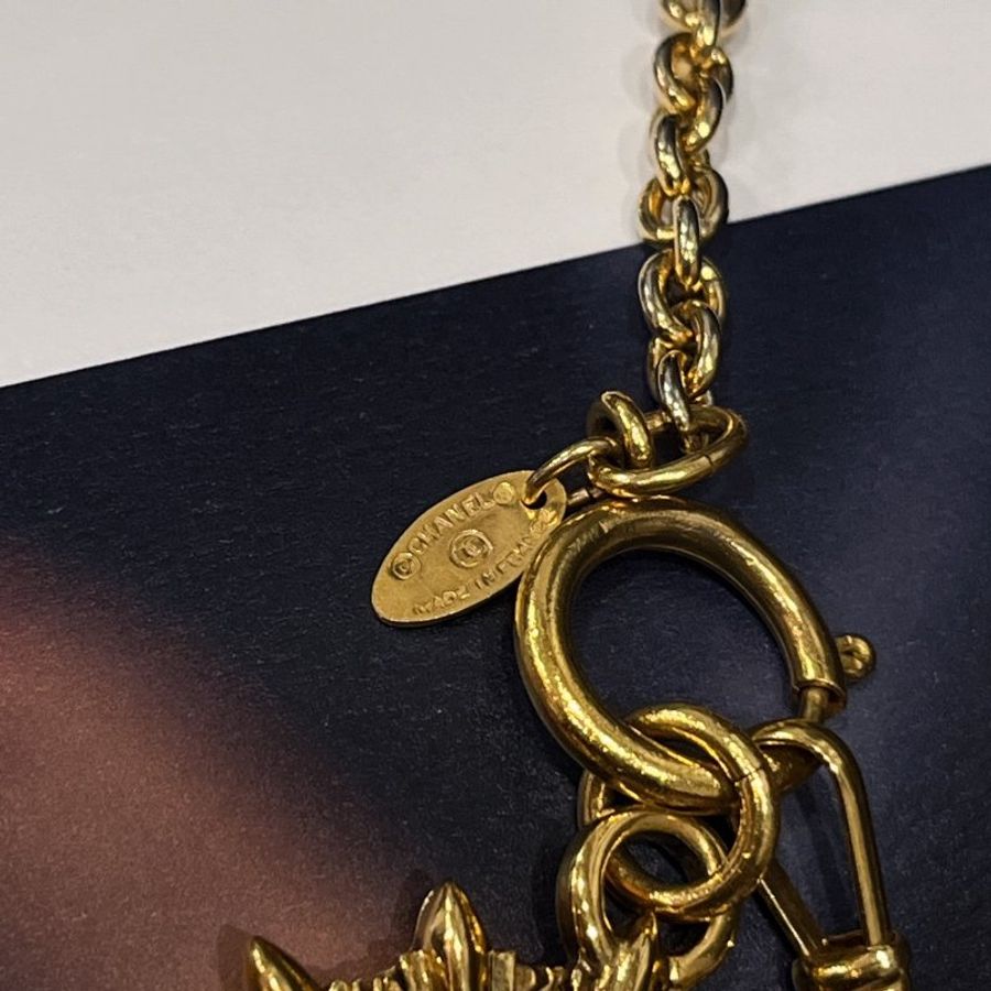 CHANEL 香奈兒 VINTAGE 金色勳章造型 長項鍊/飾品-3