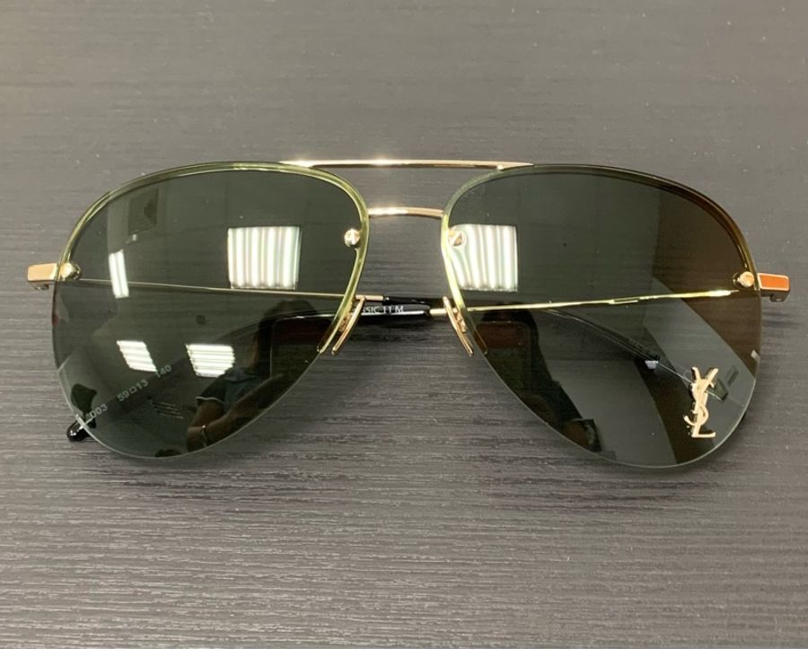 全新YSL Saint Laurent Aviator metal sunglasses 飛行員金屬太陽鏡 (男女皆可)-5