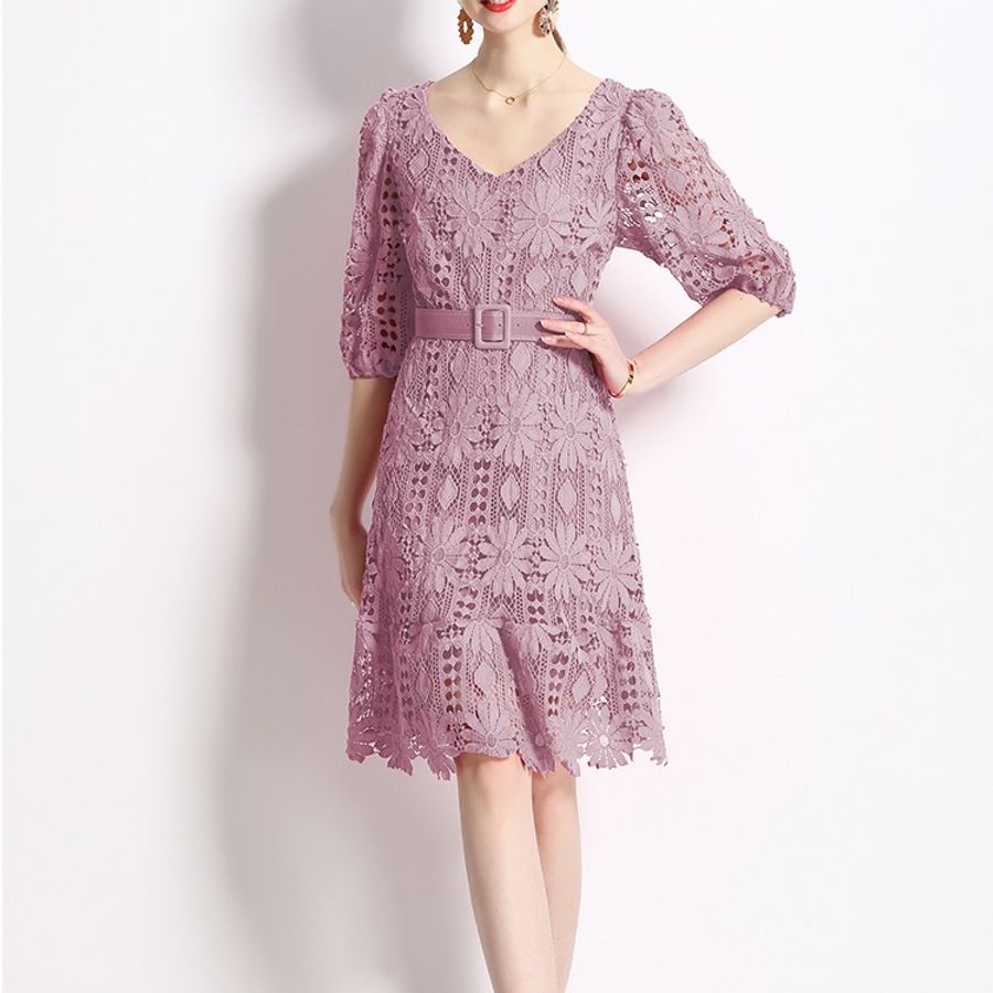 👗👗立體古董蕾絲洋裝👗👗-0