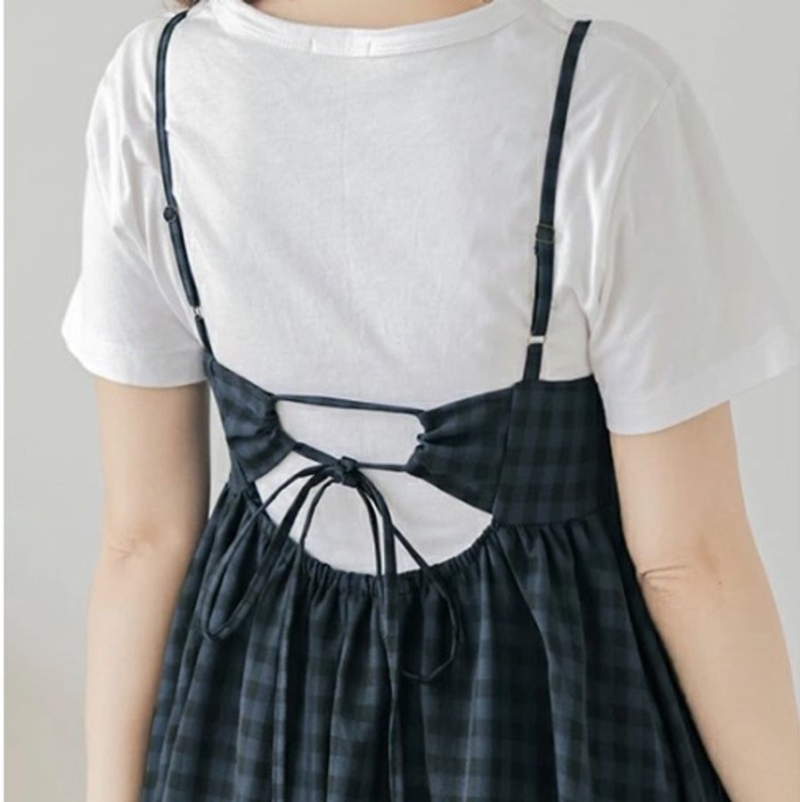 👗👗黑白格子背心裙👗👗-2