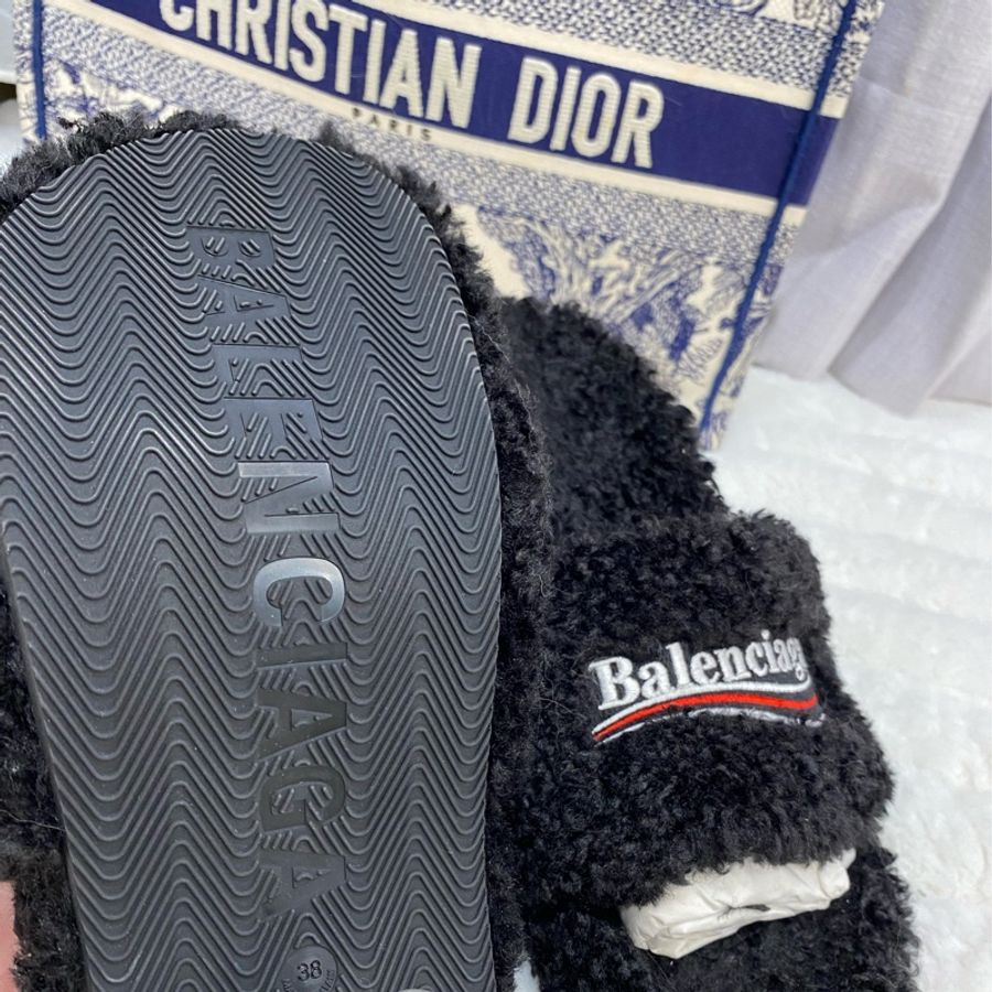 Balenciaga巴黎世家 Furry 泰迪絨高跟鞋-5