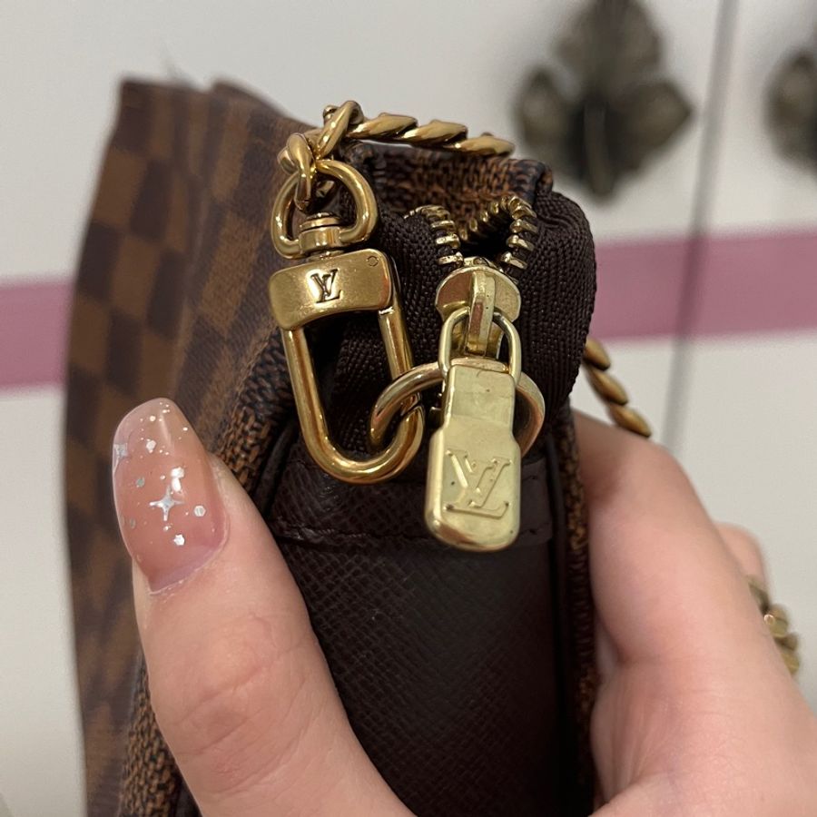 LV|Trousse makeup 02年絕版經典款棋盤格方胖子-4