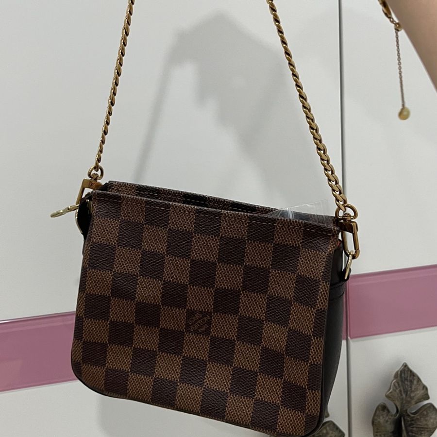 LV|Trousse makeup 02年絕版經典款棋盤格方胖子-6