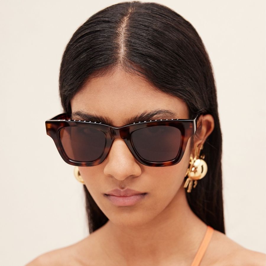 Jacquemus Round D-frame sunglasses 玳瑁時髦墨鏡-0