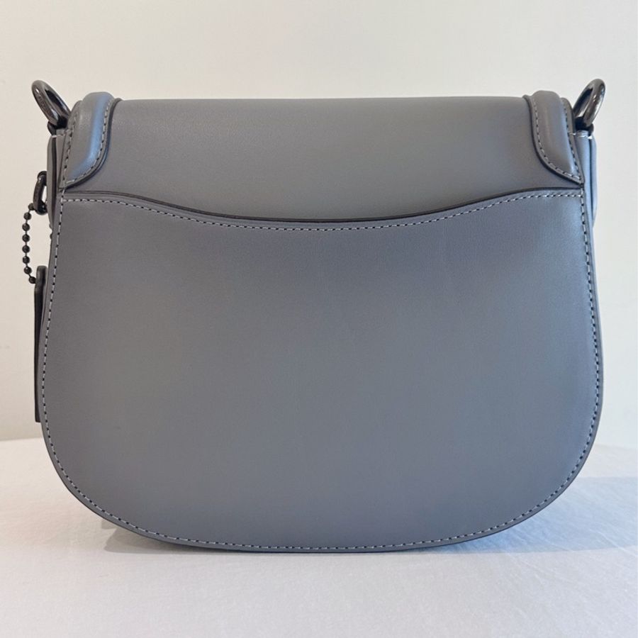 便宜賣Coach 馬鞍包 附雙背帶 Beat Saddle 藍灰色 肩背包-5