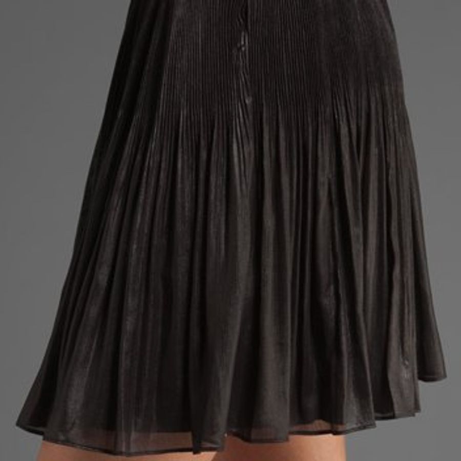 FREE PEOPLE 黑色百褶短裙-2
