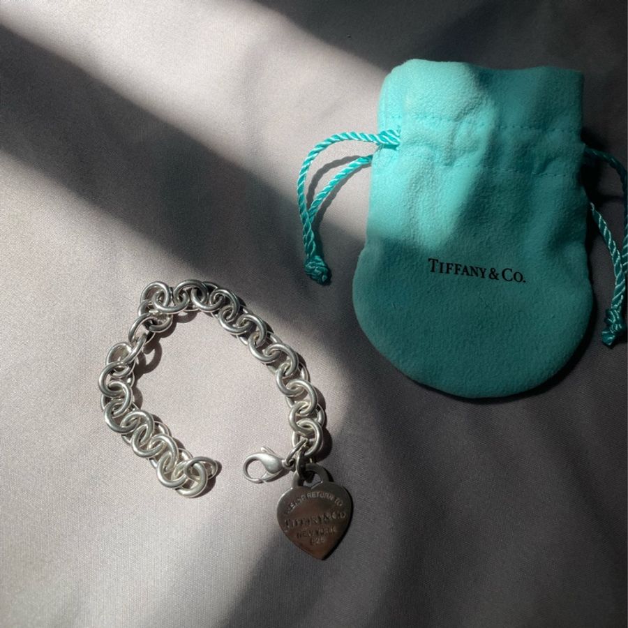 Tiffany.Co 經典愛心鐵牌手鏈-3