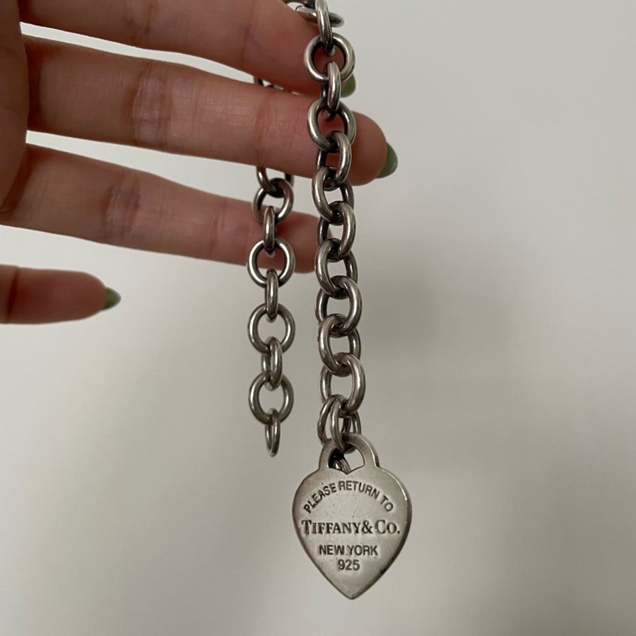 Tiffany.Co 經典愛心鐵牌手鏈-4
