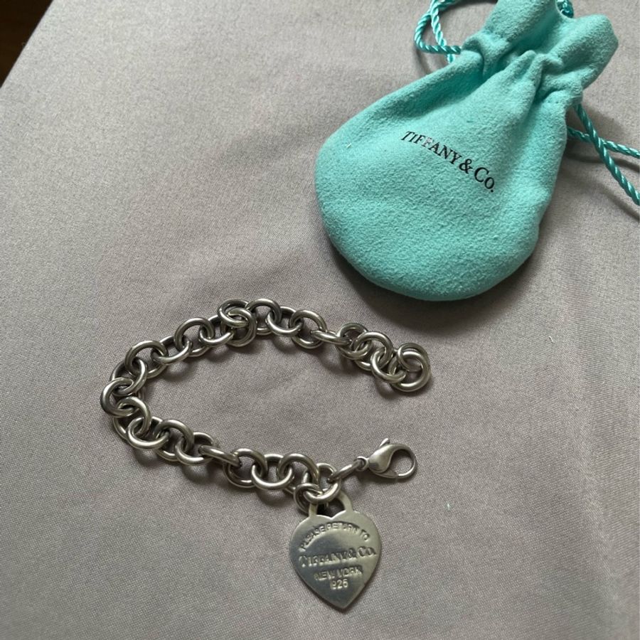 Tiffany.Co 經典愛心鐵牌手鏈-6