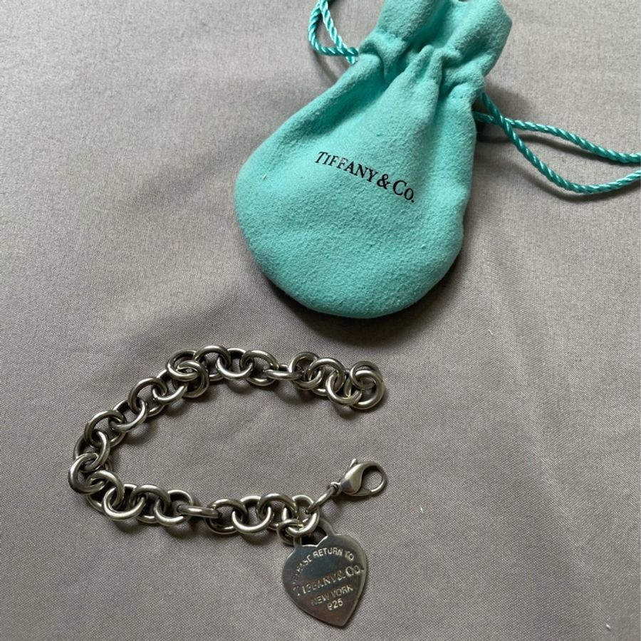 Tiffany.Co 經典愛心鐵牌手鏈-9