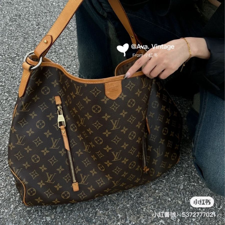 ❗️爆款 售出可排❗️#lv #vintage #delightful #古董包 #大包 #拉鍊款 容量大 肩帶寬 出差通勤 超吸睛炸街小紅書爆款💕-18