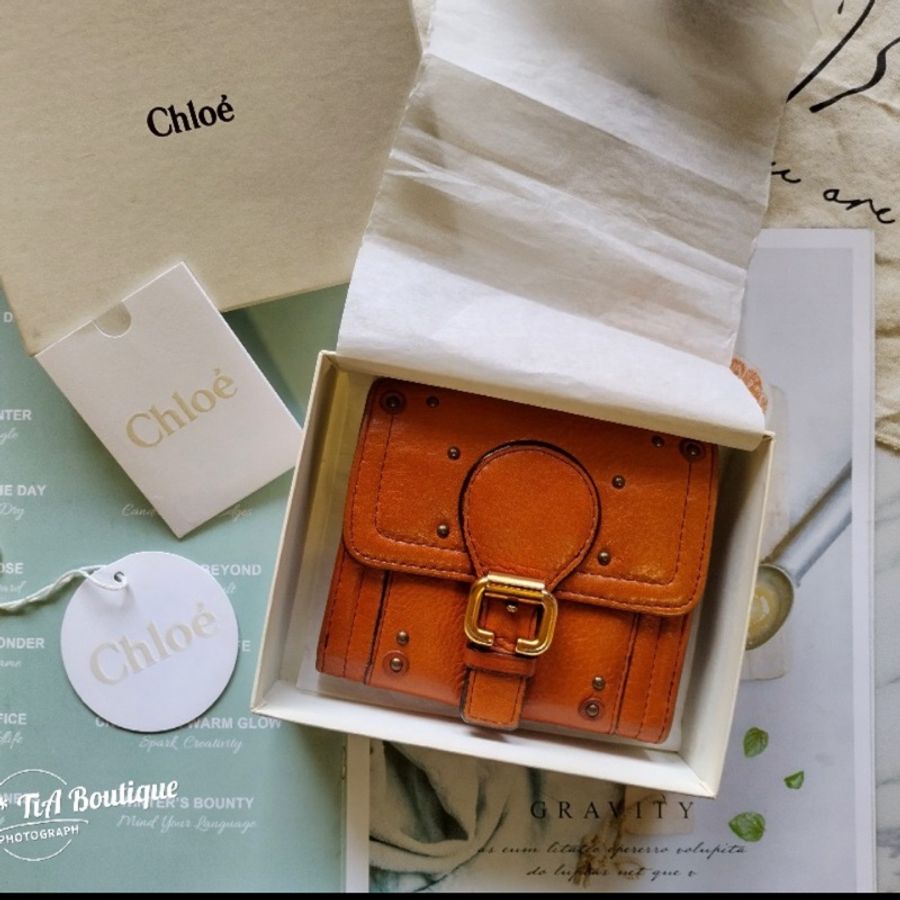 Chloe 羔羊皮x牛皮馬蹄扣多卡格中夾-14