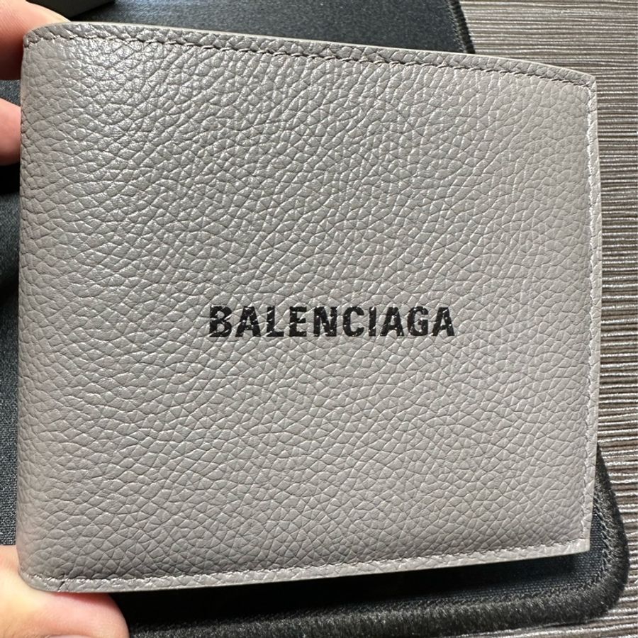 Balenciaga MEN'S CASH SQUARE FOLDED WALLET IN BLUE-8