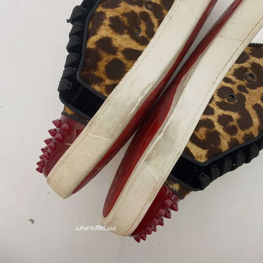 Christian Louboutin 卯釘豹紋運動鞋-5