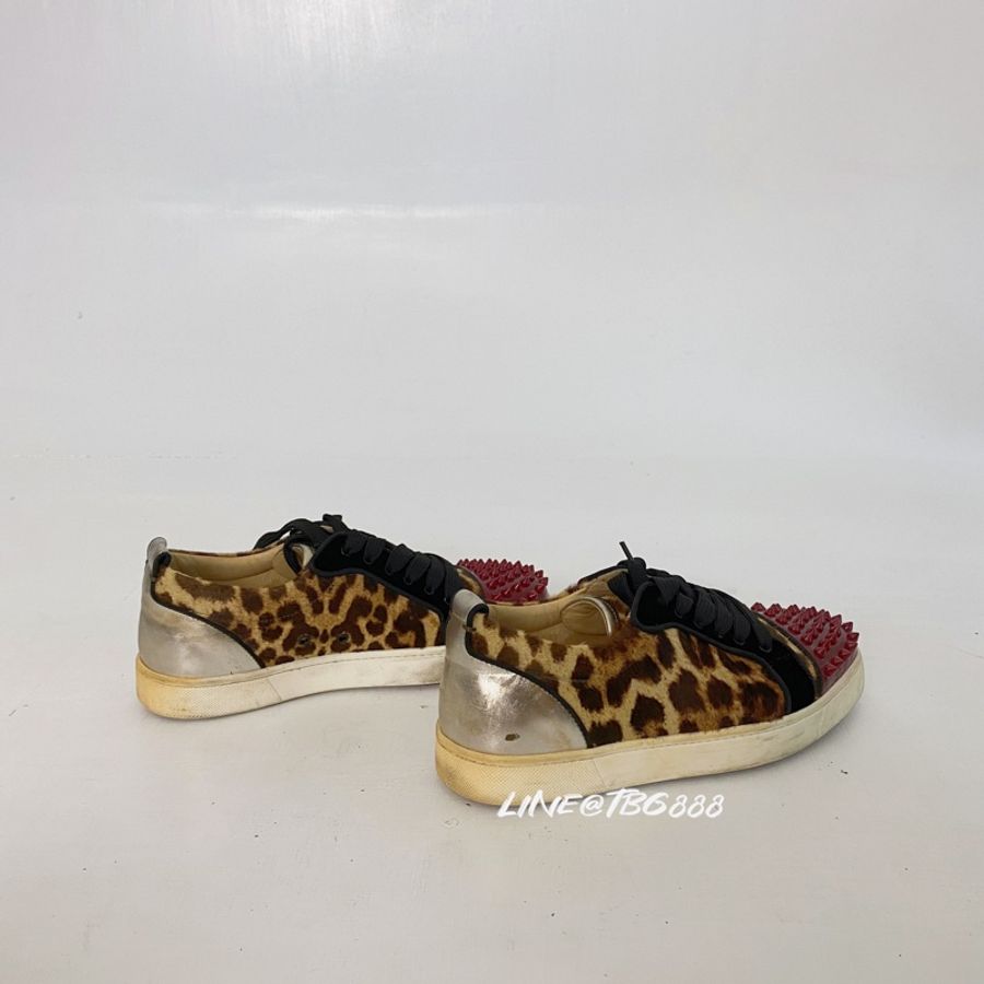 Christian Louboutin 卯釘豹紋運動鞋-9