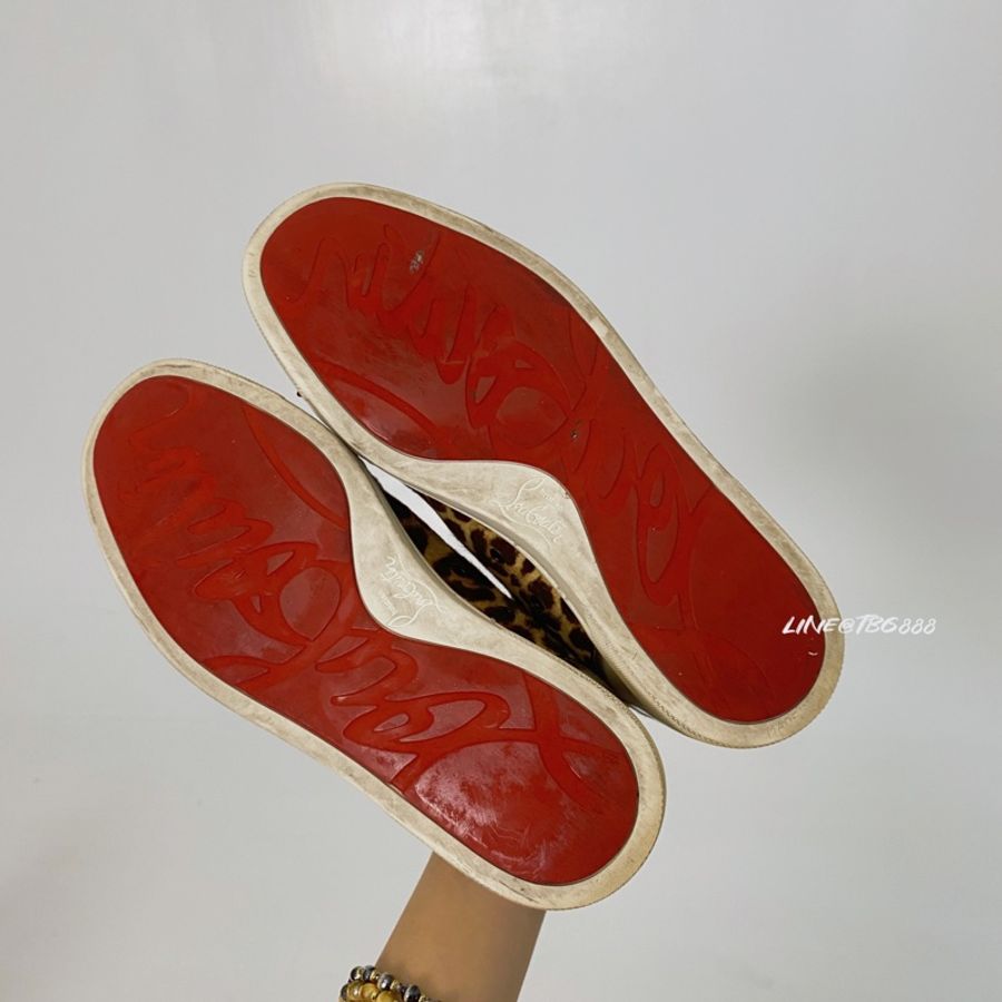 Christian Louboutin 卯釘豹紋運動鞋-11