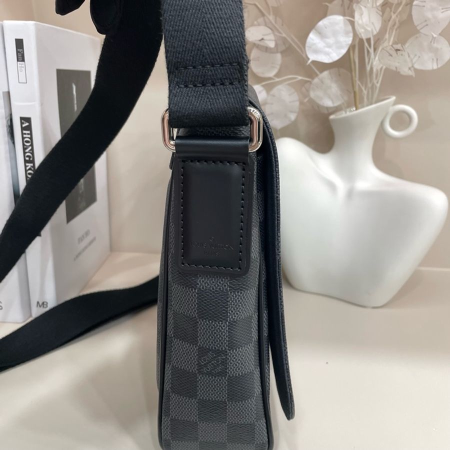 Louis Vuitton |黑灰棋盤格郵差包-2
