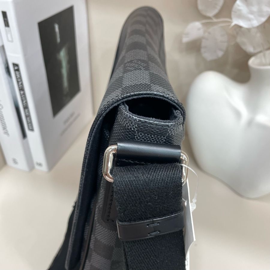 Louis Vuitton |黑灰棋盤格郵差包-20