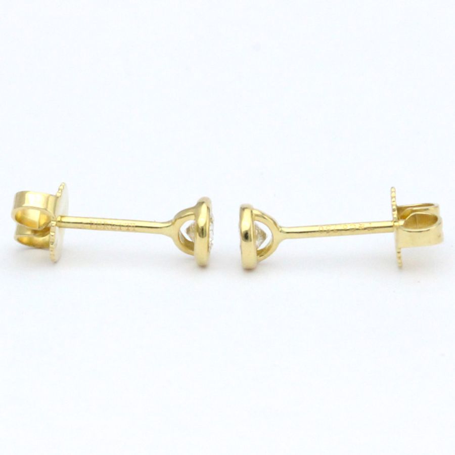 【日本直送】拋光 TIFFANY By The Yard 鑽石耳環 18K 黃金 BF562245-1