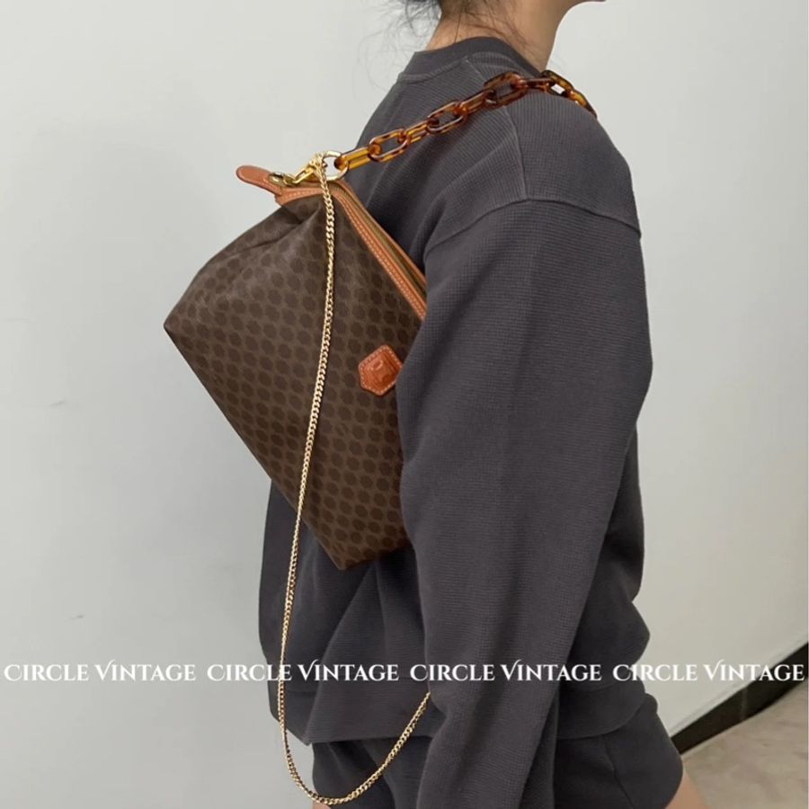 🔥秒殺價🔥#celine #vintage 老花95新✨ #雲朵包 #斜背包 #鏈條包-1