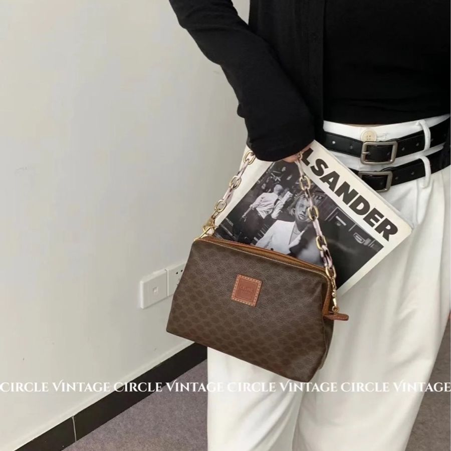 🔥秒殺價🔥#celine #vintage 老花95新✨ #雲朵包 #斜背包 #鏈條包-2