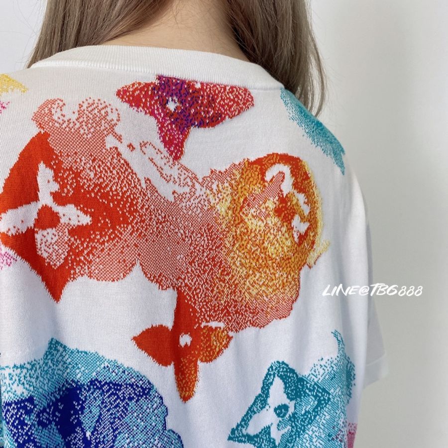 Louis Vuitton 水彩花押字 T 恤-4