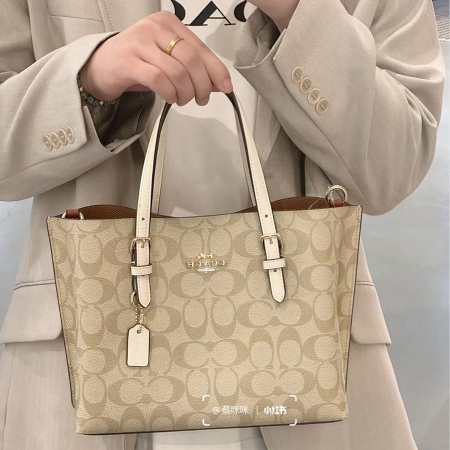 Coach老花白Mollie 25托特包/手提,斜背包-1