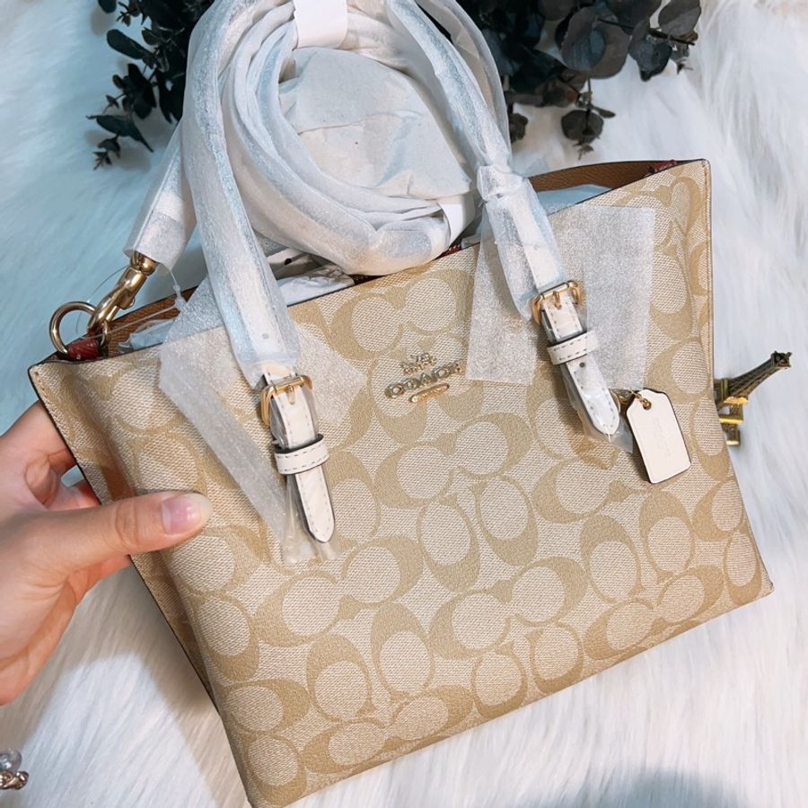 Coach老花白Mollie 25托特包/手提,斜背包-3