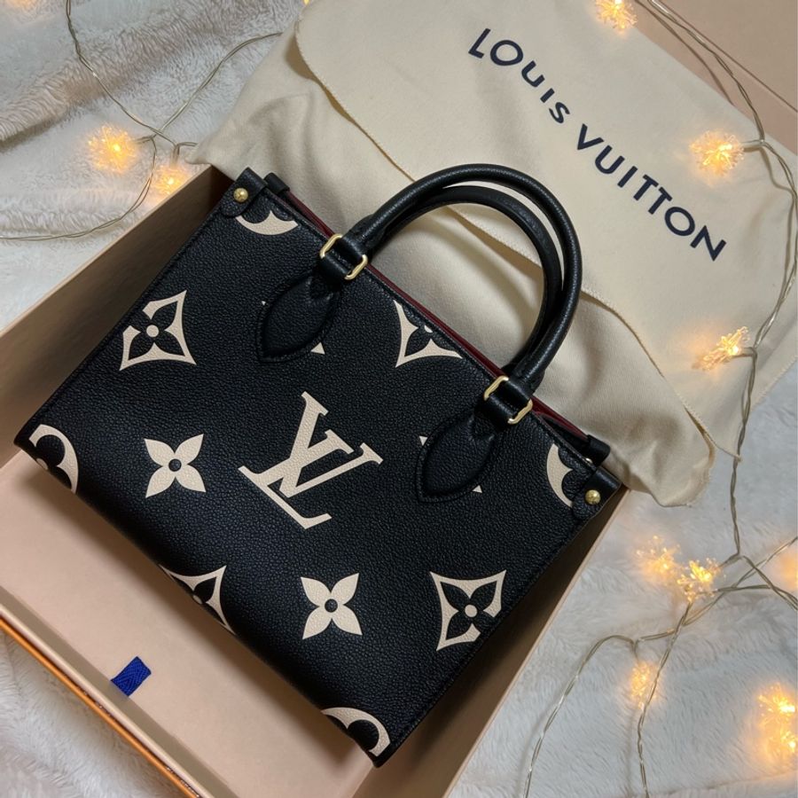 LOUIS VUITION近全新 專櫃購入正品Lv OnTheGo PM包包 雙色MonogramEmpreinte-0