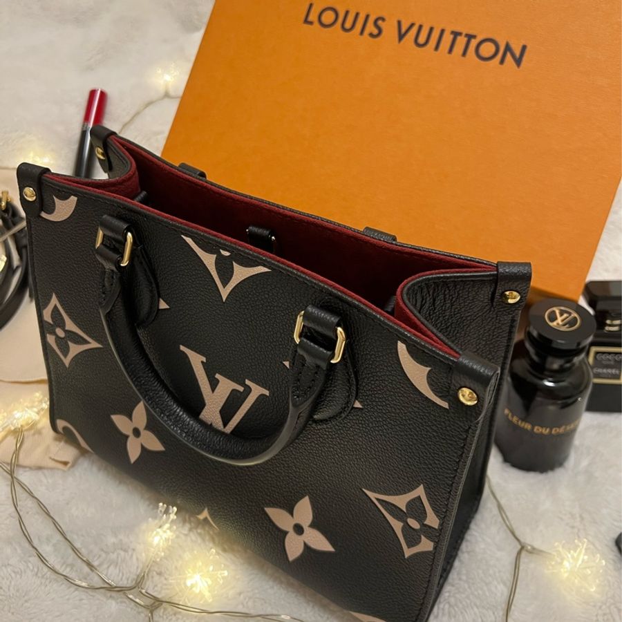 LOUIS VUITION近全新 專櫃購入正品Lv OnTheGo PM包包 雙色MonogramEmpreinte-4