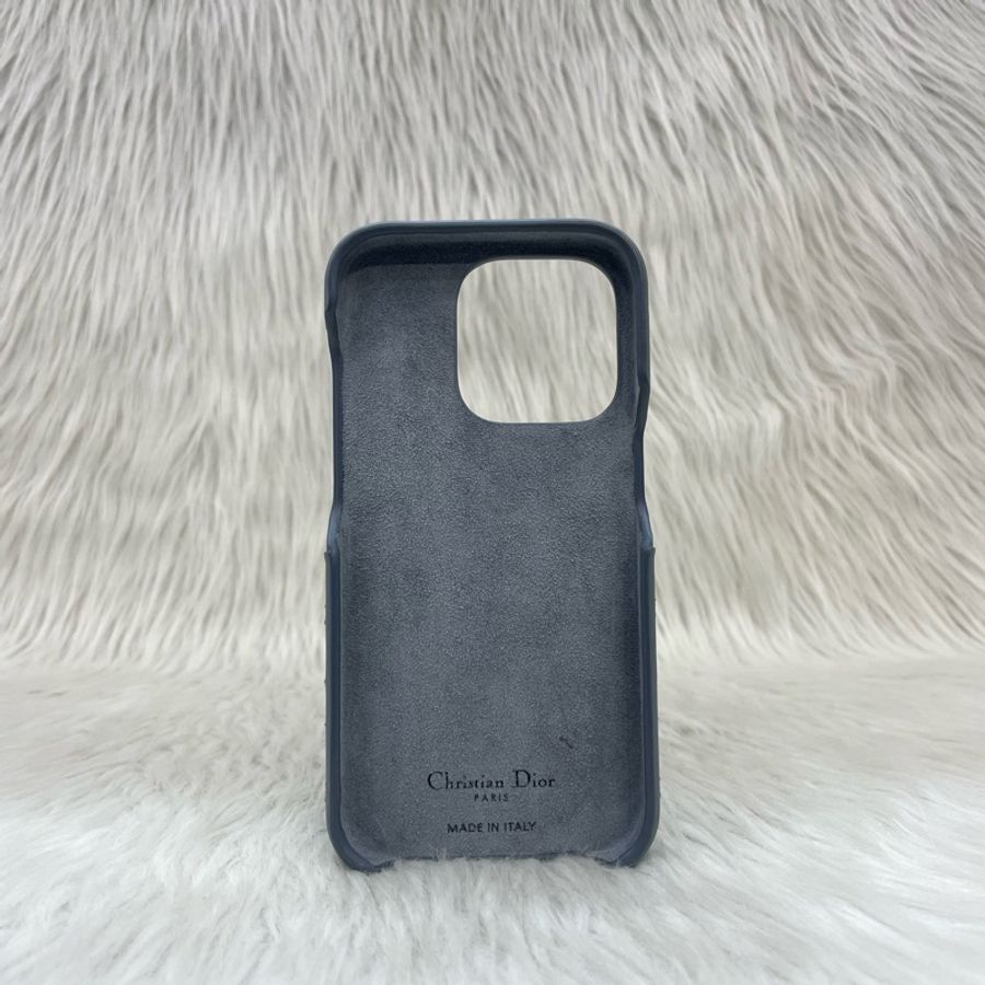 Dior 灰藍色Lady Dior手機殼iPhone 14 Pro-1