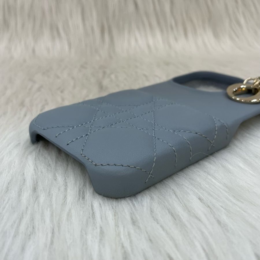 Dior 灰藍色Lady Dior手機殼iPhone 14 Pro-6