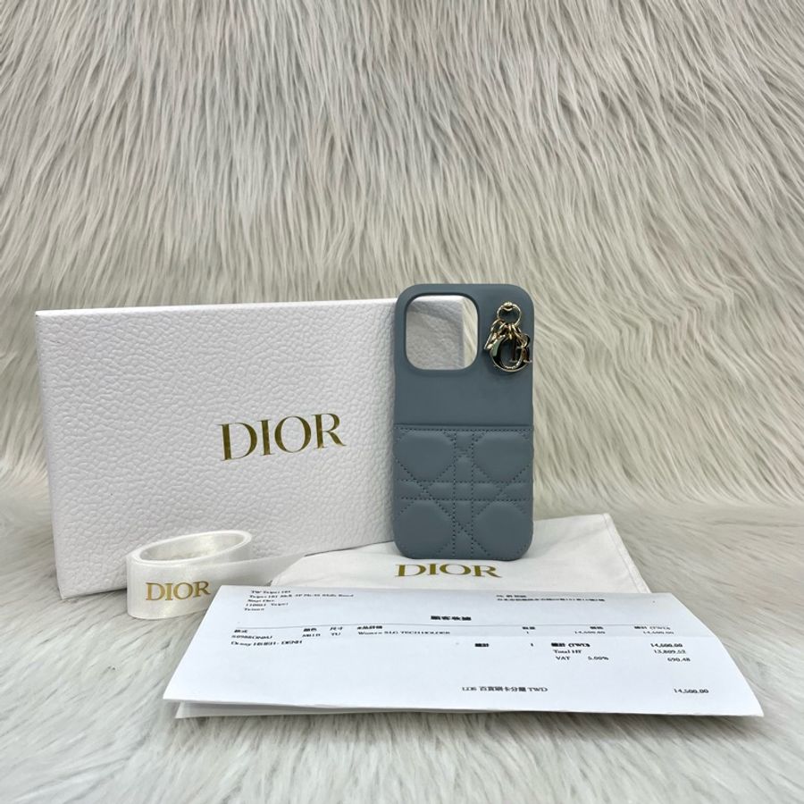 Dior 灰藍色Lady Dior手機殼iPhone 14 Pro-8