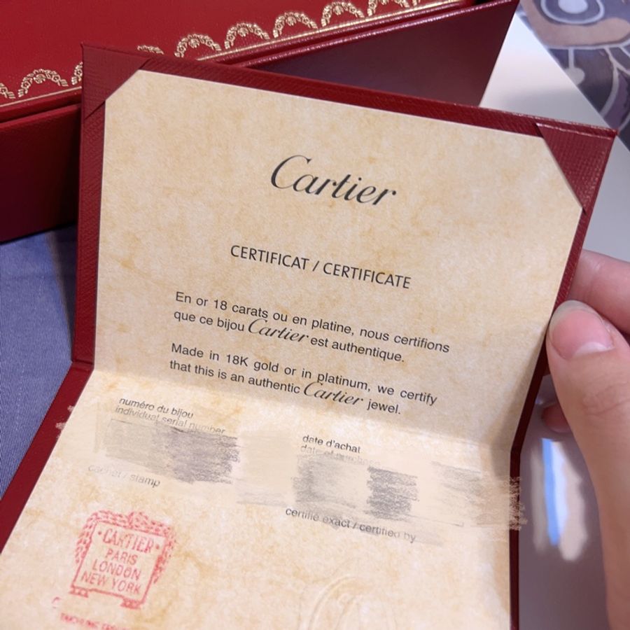 台灣專櫃正品Cartier D'AMOUR 鑽石玫瑰金手鍊-3