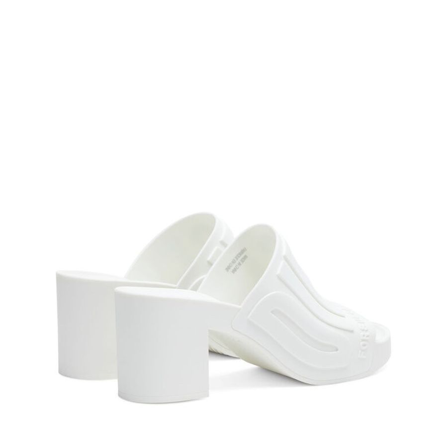 DIESEL ‘SA-PAMELA H’ HEELED MULES 白色橡膠高跟穆勒鞋 經典90年代風格-2