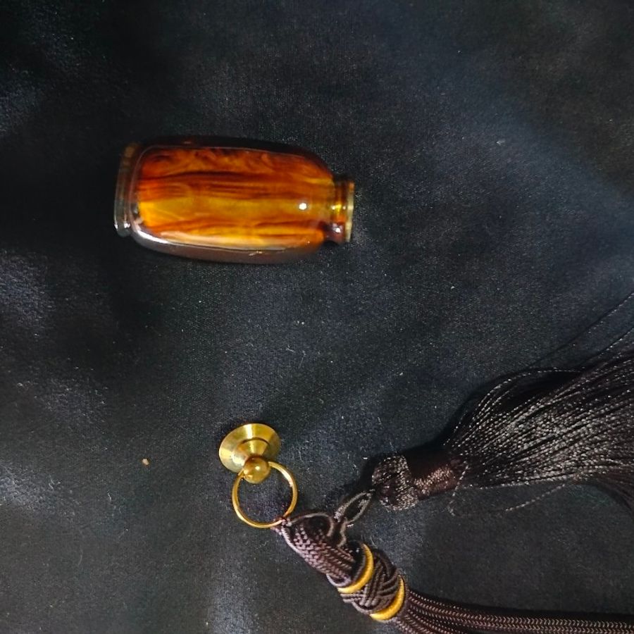 緬甸天然琥珀 聞香瓶 精油瓶-1