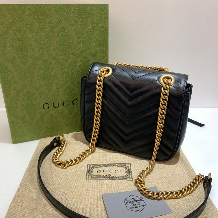 GUCCI Marmont 斜背包/側背包/鍊包/方胖子 739682 全新-3